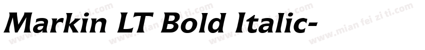 Markin LT Bold Italic字体转换